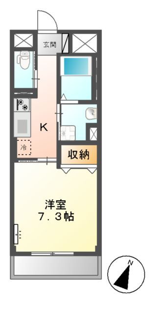 静岡市駿河区曲金のマンションの間取り