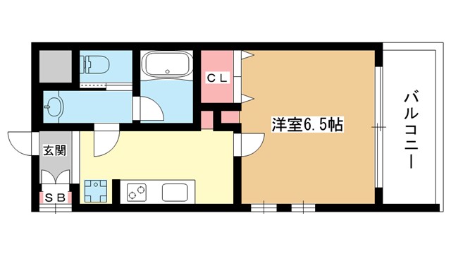 豊中市岡上の町のマンションの間取り