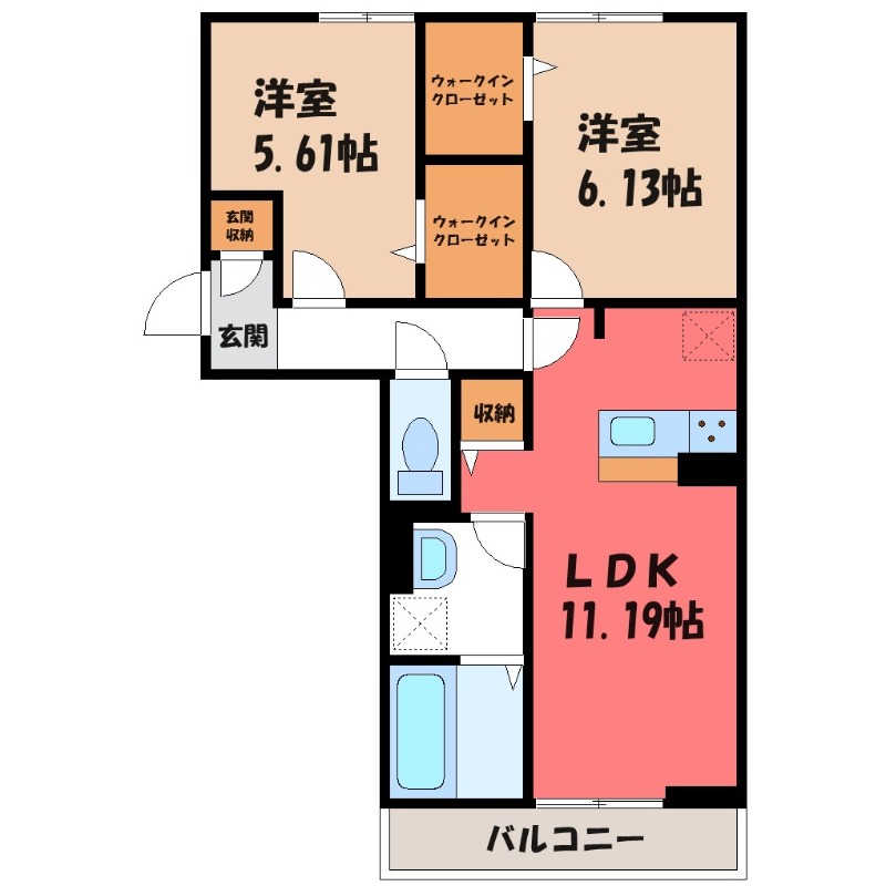 リアルコート Eの間取り