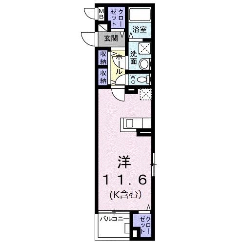 静岡市駿河区中田のマンションの間取り