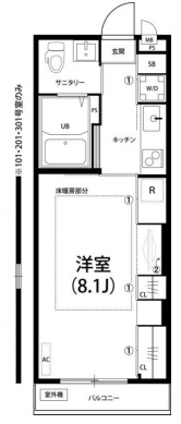 横浜市磯子区森のマンションの間取り