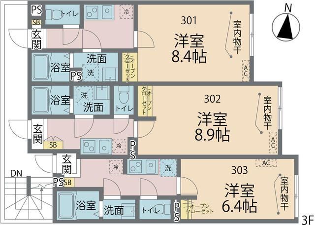 カインドネス新秋津の間取り