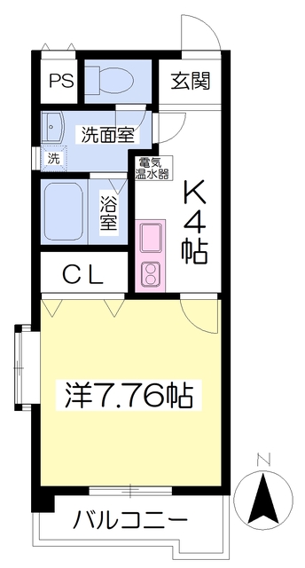 松山市北藤原町のマンションの間取り