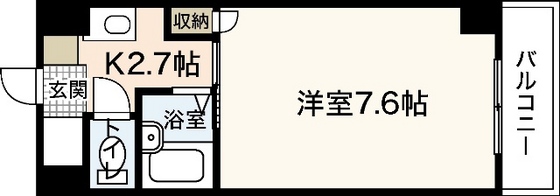 広島市西区大宮のマンションの間取り