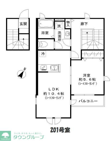 横浜市旭区本村町のアパートの間取り