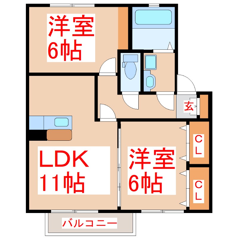 グランモア清和の間取り