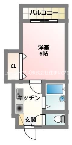 寝屋川市高宮新町のマンションの間取り