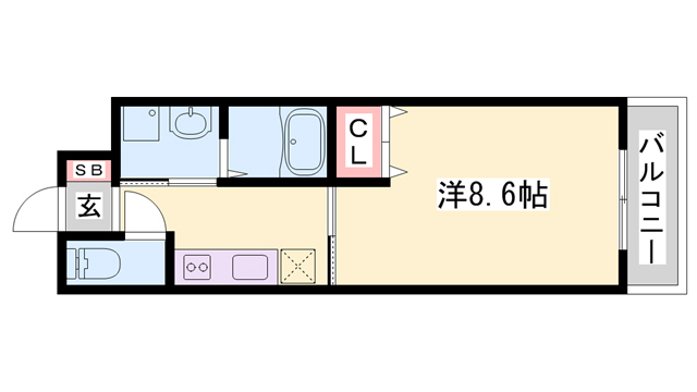 【三木市志染町広野のアパートの間取り】