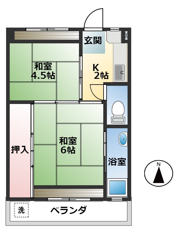 ビレッジハウス垂井1号棟の間取り