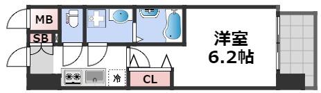 エスリードレジデンス大阪難波の間取り