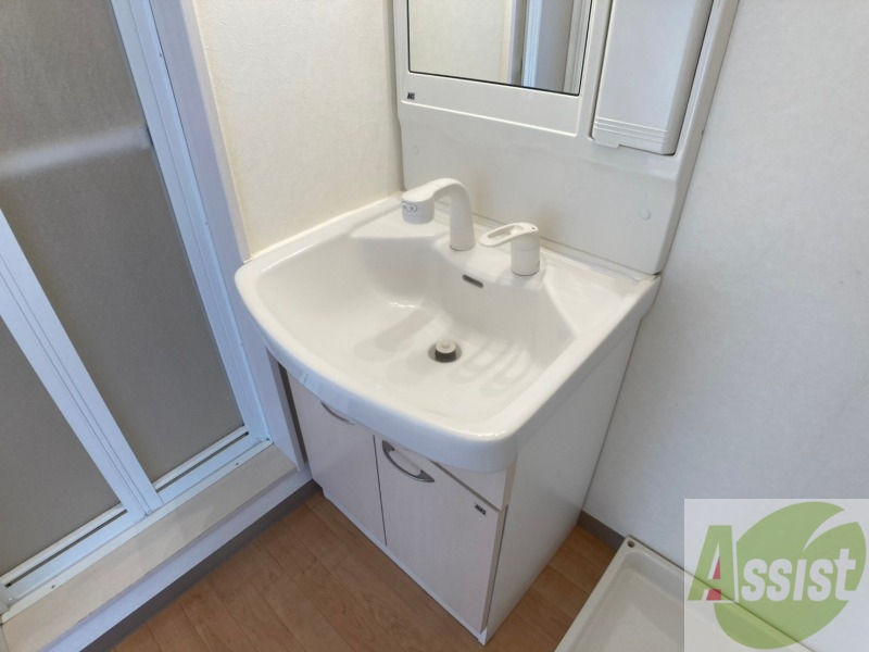 洗面設備　シャンプードレッサー。身支度はここでばっちりですね。