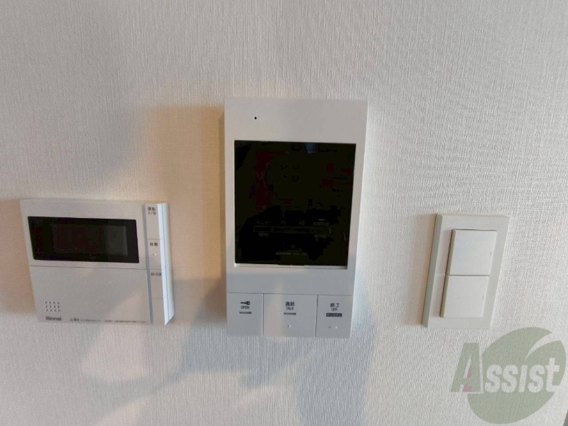 セキュリティ　モニタ付インターホンでセキュリティ面も安心です。