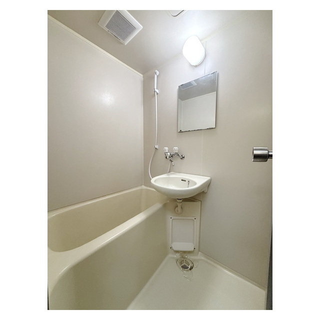 バス・シャワールーム　洗面ボウル付きのお風呂