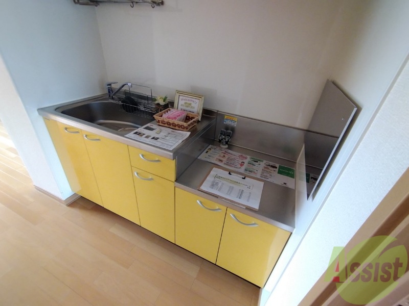 キッチン　ガスキッチンです。２口コンロが設置できます。