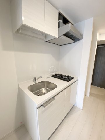 キッチン　レオンコンフォート難波クレア　2口ガスシステムキッチン