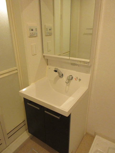 洗面設備　お洒落なシャンプードレッサーが付いています。