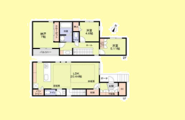 大田区田園調布1丁目戸建の間取り写真