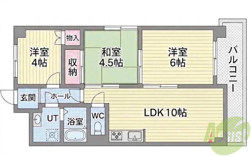 シャルマン山手の間取り写真