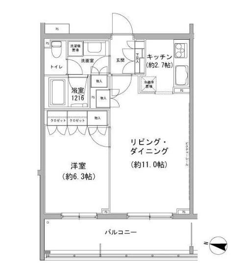 ヒューリックコート雪が谷の間取り写真
