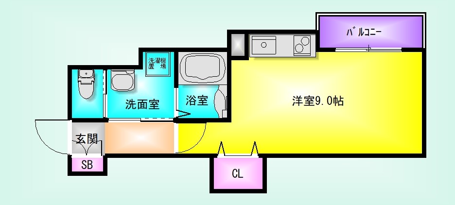 セレニティ法善寺D棟の間取り写真