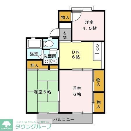 ハイツゆかりの間取り写真