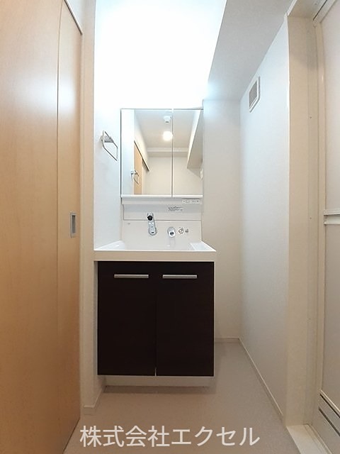洗面設備　シャワー付き洗面台です。