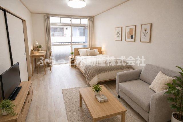 居室・リビング　家具・家電はAIによるイメージとなります