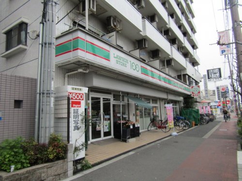 コンビニ　ローソンストア100 東住吉矢田（コンビニ）まで23m