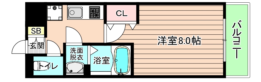 地下鉄長堀鶴見緑地線 横堤駅 徒歩9分 15階建 築5年の間取り写真