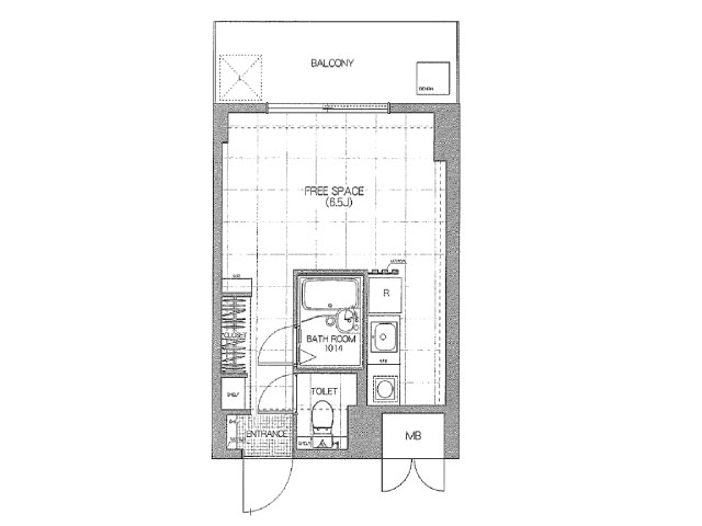 神戸市東灘区本山南町のマンションの間取り