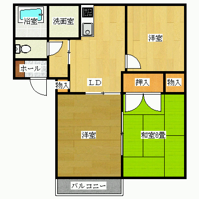 ファミール富岡Ａの間取り