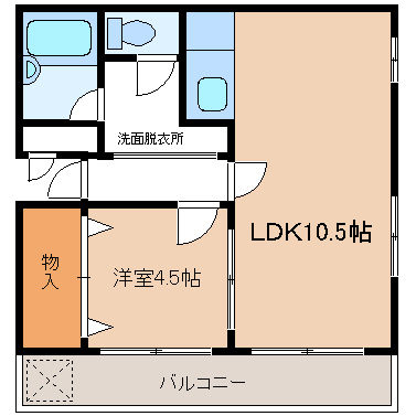 長岡京市神足のマンションの間取り