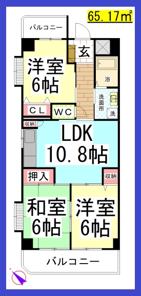 USコルビュジェ湘南台の間取り