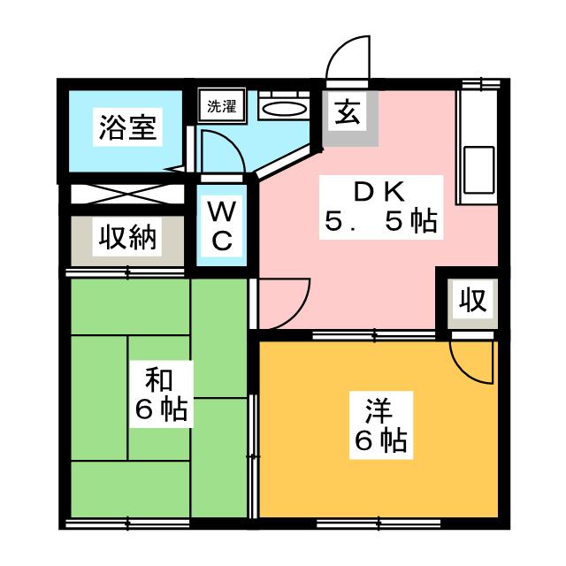 コーポラス東峰　Ａ棟の間取り