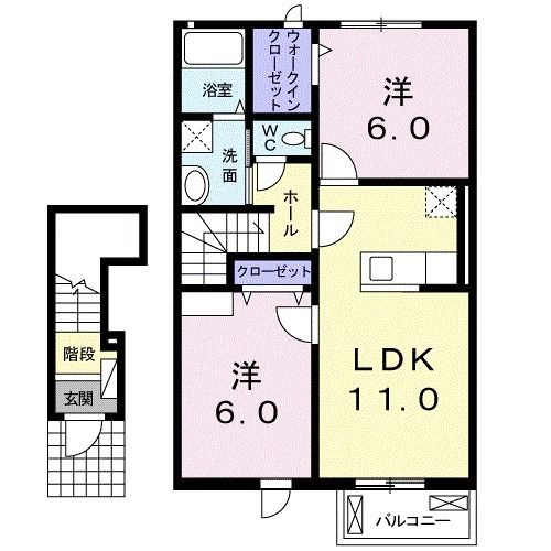 フラン　ボワーズの間取り