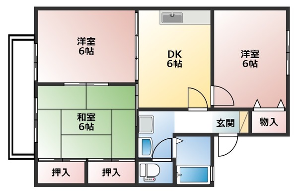 ビューバレー経堂　Ｂ棟の間取り