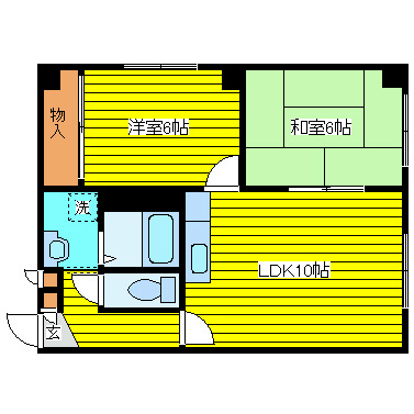 札幌市東区北三十一条東のマンションの間取り