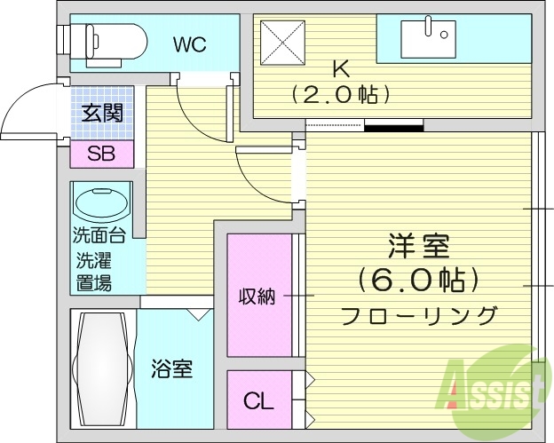 コーポファミーユの間取り