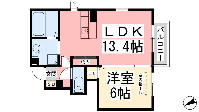 ボナール中村の間取り