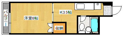 広島市南区的場町のマンションの間取り