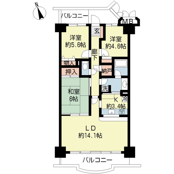 プレステージ青山の間取り