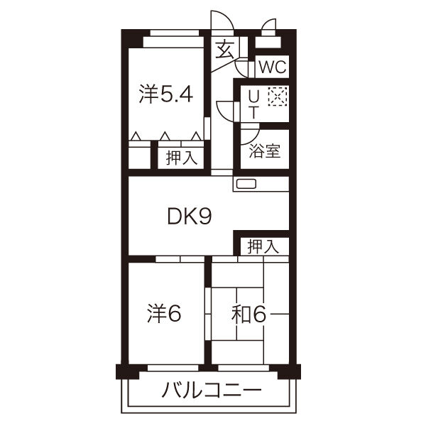 刈谷市野田町のマンションの間取り