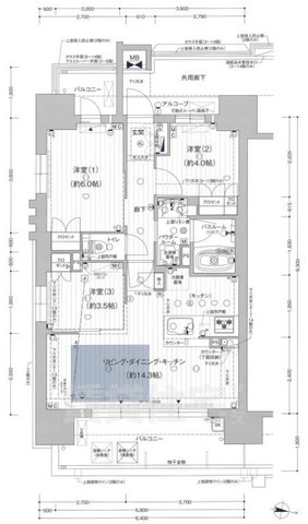 プレサンス ロジェ 名駅南の間取り