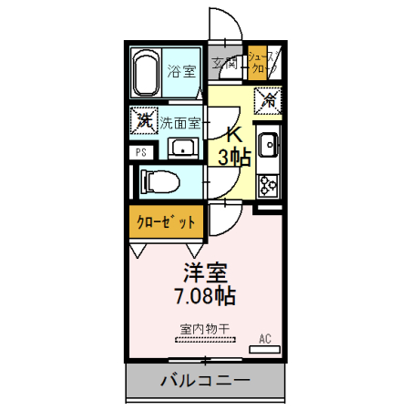 長浜市弥高町のアパートの間取り