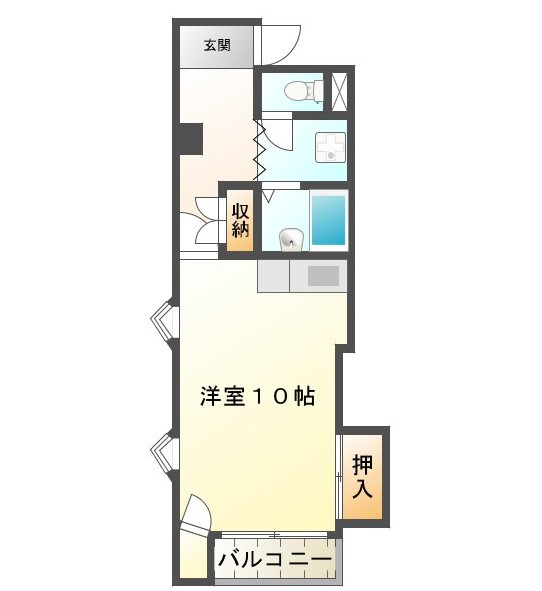 姫路市西庄のアパートの間取り