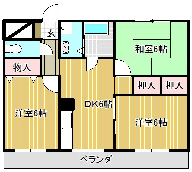 ソレイユ千　の間取り