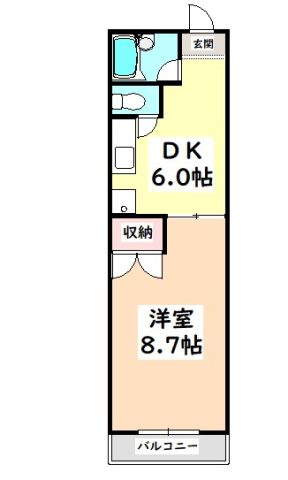 西尾市熊味町のアパートの間取り