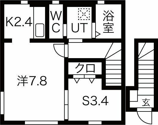 【北上市常盤台４丁目築2年の間取り】