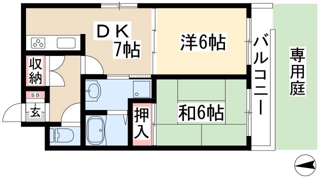 リバーエイト駒方の間取り