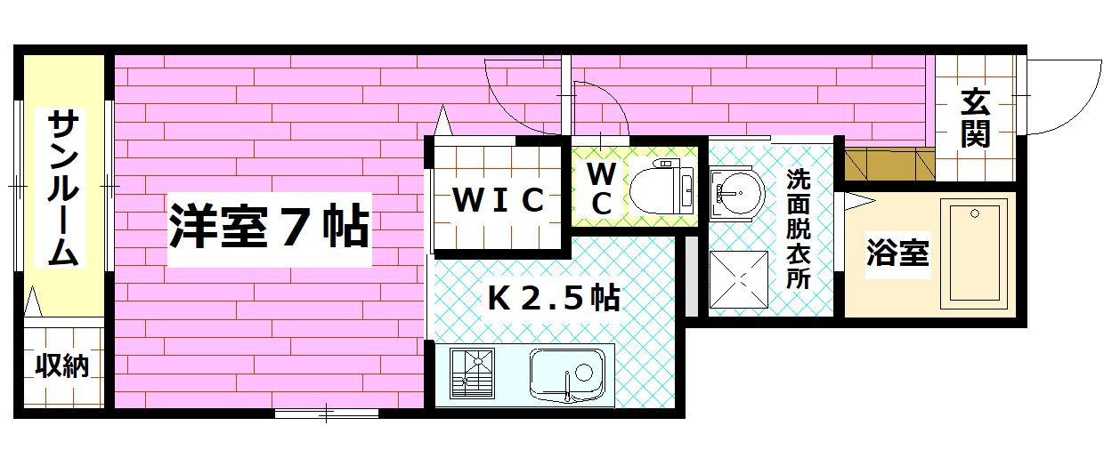 安芸郡海田町曽田のアパートの間取り